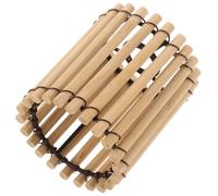 Anneome Woven Bamboo Lampshade Small Drum Shape Handmade Decorative Lamp Cover for Household Ceiling Lights Vintage Style Easy Installation and Craftsmanship