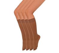 Annes styling 4-Pack Knee High Socks for Women - Comfortable Durable Stretchy Pop Socks - Soft Versatile Snug-Fitting Resistant Stylish - Made in Italy - Daino One Size