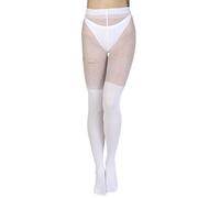 Annes styling Black Tights Overknee high socks imitation pattern 20/60 DEN, Bianco Mia XS/S