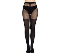 Annes styling Black Tights Overknee high socks imitation pattern 20/60 DEN, Nero Izzy M/L