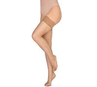 Annes styling Calze Rete Fishnet Hold Up Stockings Silicone Lace Top High Diamonds Nylon Netted Socks, Visone TG-7/8