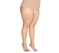 Annes styling Cecile Womens Lace Sheer Thigh High Stockings Opaque Hold Up 20 Denier with Anti-Slip Silicone Visone TG-7/8