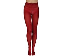 Annes styling Plain Womens Tights 40 Denier Matt Semi-opaque Microfiber Classic Pantyhose Zarra, Rosso XL