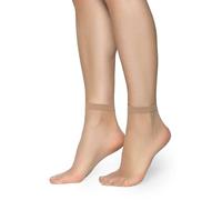 Annes styling Transparent Matte Ultra Thin Socks for Women Girls Ankle Socks Low Cut Casual Elegant Women's Socks Comfortable 15 DEN Thickness Ideal for Sandals Heels Frida15, 2 Pairs Visone