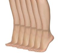 Annes styling Transparent Matte Ultra Thin Socks for Women Girls Ankle Socks Low Cut Casual Elegant Women's Socks Comfortable 15 DEN Thickness Ideal for Sandals Heels Frida15, 6 Pairs Visone