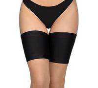 Annes styling Women elastic thigh bands anti-chafing prevent thigh rubbing satin and Satin lined protector anti-slip silicone Satin Nero 3XL