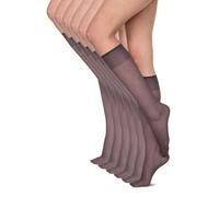 Annes styling Women’s Socks Knee-highs 15 DEN Pressure Free Light & Comfortable Everyday Smooth Material One Size Six Pairs Sheena15, Grafit