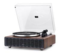 Annesburg Vinyl Record Player, Bluetooth Turntable with Built-in Speakers, High Fidelity Belt Drive 33/45 RPM, AT-3600L Magnetic Cartridge, Wood Walnut