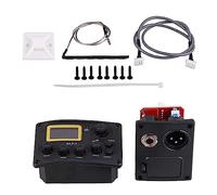 Anneth 1Set ALT1 4 Band Acoustic Guitar Pickup for Bass Preamp EQ EQ with Guitar Tuner EQ Guitar Pickup Plastic + Metal Black