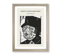 Annette Kolb By Ernst Ludwig Kirchner Exhibition Museum Painting Framed Print | A3 Oak Framed Wall Art | Ready to Hang | Modern Historical Picture | Living Room Bedroom Lounge Office