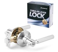 ANNFUZ Privacy Door Handle Lever Without Key,Interior Door Lever with Emergency Access,Reversible keyless Lever for Right & Left Side,Perfect for Bathrooms and Bedrooms