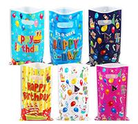 Annhao 30 Pcs Birthday Party Bags for Kids Party Gift Bags for Girls and Boys, Plastic Colorful Gift Goodies Bags for Kids' Birthday, Party, Wedding, Christmas