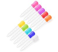 Annhua 10 Pack 5ml Reusable Pipette Droppers, Mixed Colours