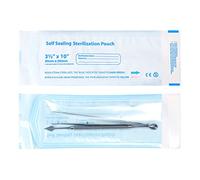 Annhua 200 Pcs Self Seal Sterilization Pouches 3.5×10 Inches Autoclave Pouches with Transparent Film, Dental Sterilization Bags for Dental Tools and Nail Tool kits - Blue