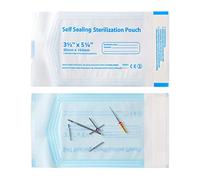 Annhua 200 Pcs Self Seal Sterilization Pouches 3.5×6.5 Inches Autoclave Pouches with Transparent Film, Dental Sterilization Bags for Dental Tools and Nail Tool kits - Blue
