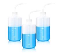 Annhua 3-Pack 500ML Tattoo Wash Bottles, Squeeze Bottles with Narrow Mouth, Plastic Rinse Bottle with Scale, Translucent, Ideal for Tattoo & Eyelash Cleaning, Plant Watering, Lab Experiments