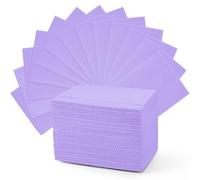 Annhua 60 Pcs Dental Bibs Disposable Tattoo Bibs, 13" X 18" Splashproof Dentist Bib Sheets 3 Ply for Dental Clinic, Beauty Salons, Nail Art, Tattoo Preparation, and General Cleaning - Purple