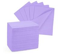 Annhua Dental Bibs 90 Pcs Waterproof Tattoo Bibs with 3 Ply, 13 x 18 Inches Disposable Nail Mats for Tattoo Supplies| Nail Salon| Dental Clinic| Patient Feeding - Purple