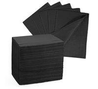 Annhua Dental Bibs 90 Pcs Waterproof Tattoo Bibs with 3 Ply, 13 x 18 Inches Disposable Nail Mats for Tattoo Supplies| Nail Salon| Dental Clinic| Patient Feeding - Black