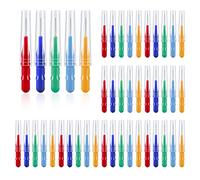 Annhua Interdental Brushes 100 Pcs Bendable Dental Brushes with Storage Box, 4 Sizes Floss Brushes for Cleaning Gaps Between Teeth - 5 Colors