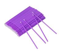 Annhua Micro Applicator 200 PCS, Disposable Micropore Brushes with Bendable Heads, Microfibre Brushes for Eyelash Extensions, Eyeliner Cleaning, Nail Art & Makeup Application | Purple