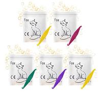 Annhua Orthodontic Elastic Bands 500 Pcs Braces Bands with 5 Pcs Placers, Rubber Dental Elastics for Teeth Gap, Braces, and Crooked Teeth (Fox 1/4" 3.5OZ)