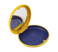 Annhua Slim Retainer Case with Mirror Partial Denture Box with Magnetic Closure, Thickness 0.78 Inches Retainer Box with Silicone Textured Liner, Portable Aligner Case for Travel - Yellow