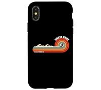 Anni '70 '80 California CA Retro Tramonto City Santa Cruz Case for iPhone X/XS