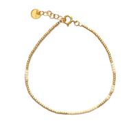 ANNI LU Asym Bracelet Goldplated Brass 1038 - Woman - Brass Gold/White 15 cm