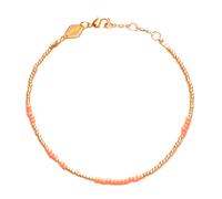 ANNI LU Asym Peach Bracelet Goldplated Brass 201-10-69 - Woman - Quartz - Brass Gold/Pink 15 cm