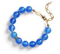 ANNI LU Ball Bracelet 18 ct. Goldplated Brass 242-10-12 - Woman - Brass Blue 16 cm