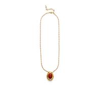 ANNI LU Cherry On Top Necklace 18 ct. Goldplated Brass 252-20-27 - Woman - Brass Gold/Red 47 cm
