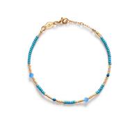 ANNI LU Clemence Faded Denim Bracelet 18 ct. Goldplated Brass 252-10-01 - Woman - Brass Blue/Gold 16 cm