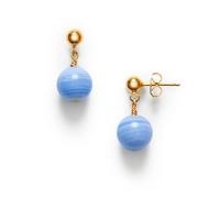 ANNI LU Float Lace Agate Earrings 18 ct. Goldplated Brass 252-30-50 - Woman - Brass Blue 20 mm