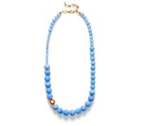 ANNI LU Float Lace Agate Necklace 18 ct. Goldplated Brass 252-20-38 - Woman - Brass Blue/Gold 40 cm