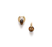 ANNI LU Glazed Donut Earrings Goldplated Brass 261-30-74 - Woman - Brass Brown/Gold 25 mm