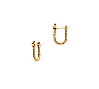 ANNI LU Golden Rope Earrings 18 ct. Goldplated Brass 221-30-35 - Woman - Brass Gold