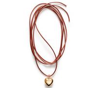 ANNI LU Heart On A String Necklace Goldplated Brass 232-40-71 - Woman - Quartz - Brass Gold