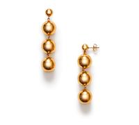 ANNI LU Hi Ho Earrings Goldplated Brass 252-30-45 - Woman - Brass Gold