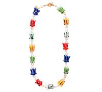 ANNI LU Hip Hop Good Luck Necklace 18 ct. Goldplated Brass 222-20-35 - Woman - Brass Multicoloured 42 cm