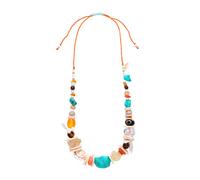 ANNI LU Love Island Necklace 18 ct. Goldplated Brass 231-20-41 - Woman - Brass Gold/Multicoloured 60 cm