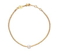 ANNI LU Pearly Bracelet Goldplated Brass 202-10-09 - Woman - Quartz - Brass Gold/White 16 cm