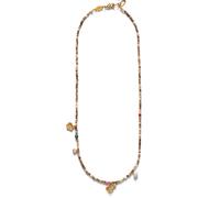 ANNI LU Sandy Harmony Necklace Goldplated Brass 262-20-32 - Woman - Brass Gold/Multicoloured 39,5 cm