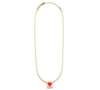 ANNI LU You Are Loved Ecru Necklace 18 ct. Goldplated Brass 252-20-25 - Woman - Brass White 42 cm