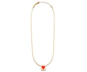 ANNI LU You Are Loved Ecru Necklace Goldplated Brass 252-20-25 - Woman - Brass White 42 cm