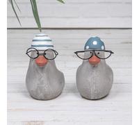 Annibells 2 Seagull Bird Swimmer Stone Ornaments Beach Seaside Bathroom (25960)