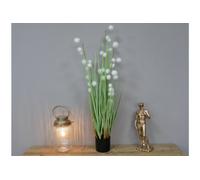 Annibells Artificial Large Grass With White Flowers (7571)