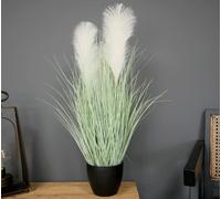 Annibells Artificial Large Pampas Grass House Plant In Black Pot (3744)