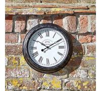 Annibells Black Round Garden Wall Clock (8858)