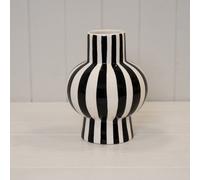Annibells Black & White Striped Ceramic Glazed Vases R (24673)